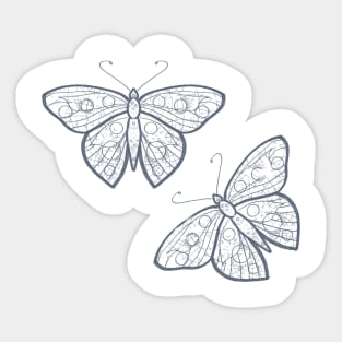 Line Drawing Butterflies Sticker